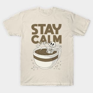 stay calm skull T-Shirt